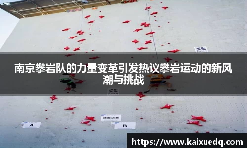 南京攀岩队的力量变革引发热议攀岩运动的新风潮与挑战